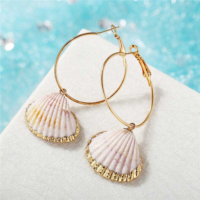 Boucles d'Oreilles Coquillage Bucarde | Coquillages Boutique