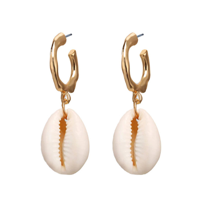 Boucles d'Oreilles Coquillage Grain de Café | Coquillages Boutique