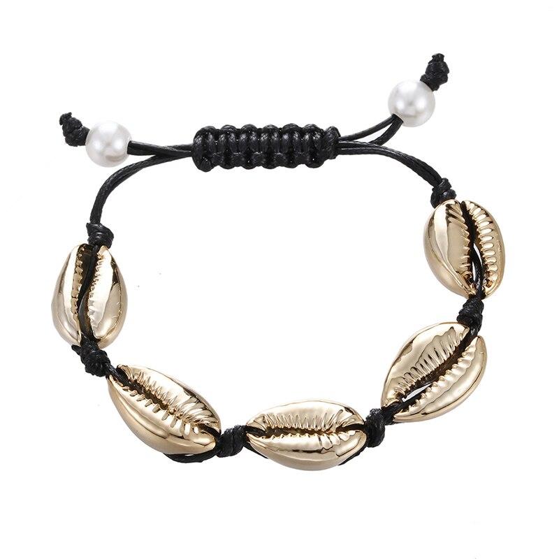 Bracelet Cauri Doré | Coquillages Boutique