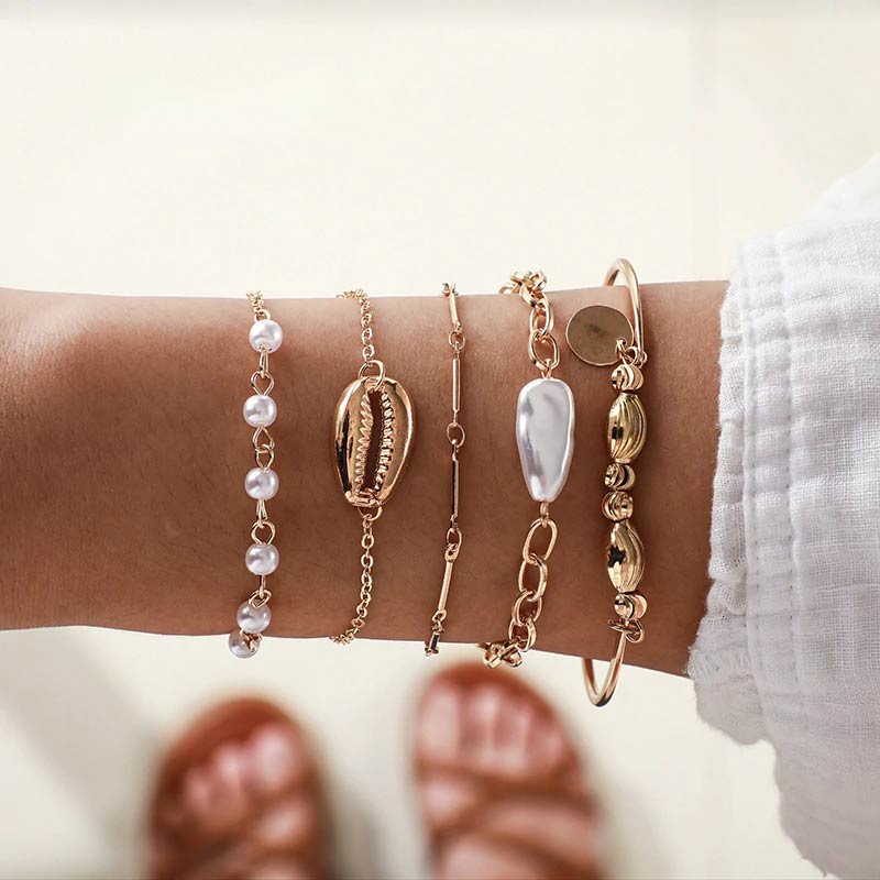 Bracelet Cauri et Perles | Coquillages Boutique