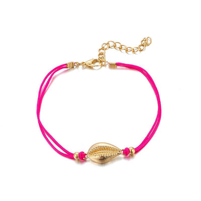 Bracelet Cheville Doré Cauris