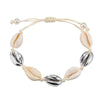 Bracelet Coquillage Blanc et Argenté