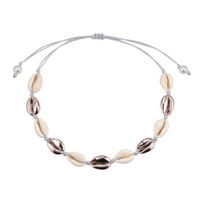 Collier Coquillage Cauris Or Rose