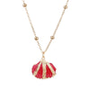 Pendentif Coquillage Bucarde Rouge